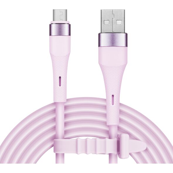 Kabel USB Kruger&Matz USB-A - microUSB 1 m Różowy (KM1270-1P)