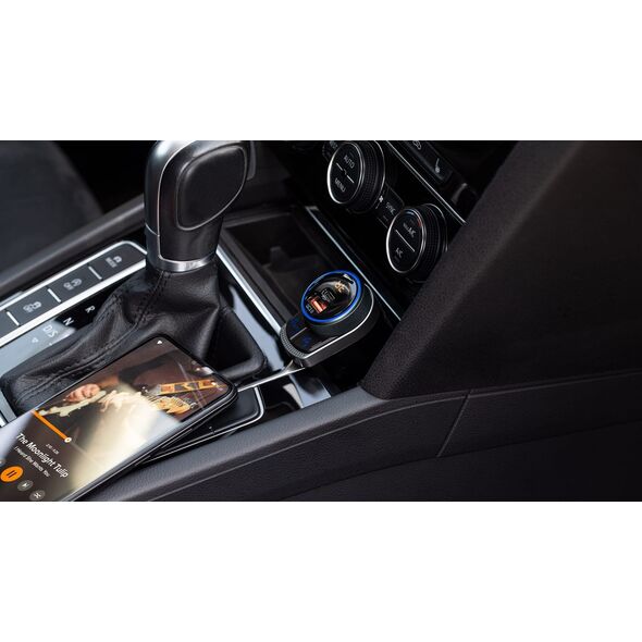 Transmiter FM PeiYing Transmiter samochodowy FM z funkcją bluetooth.