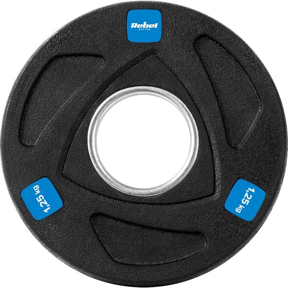 Rebel Zestaw obciążeń żeliwnych gumowanych 4x1.25kg, otwór olimpijski 51mm,  REBEL ACTIVE