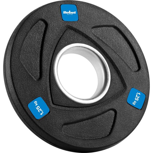 Rebel Zestaw obciążeń żeliwnych gumowanych 4x1.25kg, otwór olimpijski 51mm,  REBEL ACTIVE