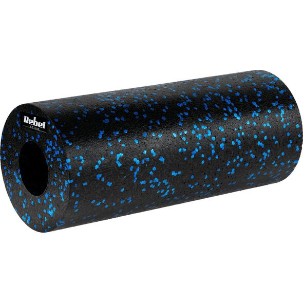 Rebel Zestaw wałek do masażu, mini roller, 2 piłki, 2 duoball-e , 6 elementów, kolor czarno-niebieski, materiał EPP, REBEL ACTIVE