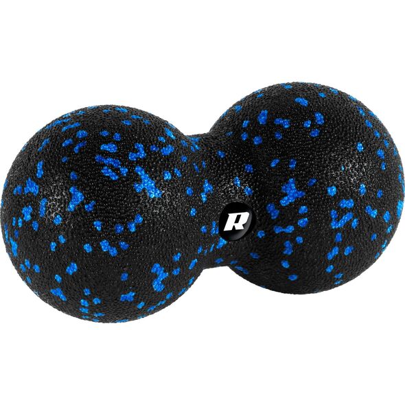 Rebel Zestaw wałek do masażu, mini roller, 2 piłki, 2 duoball-e , 6 elementów, kolor czarno-niebieski, materiał EPP, REBEL ACTIVE