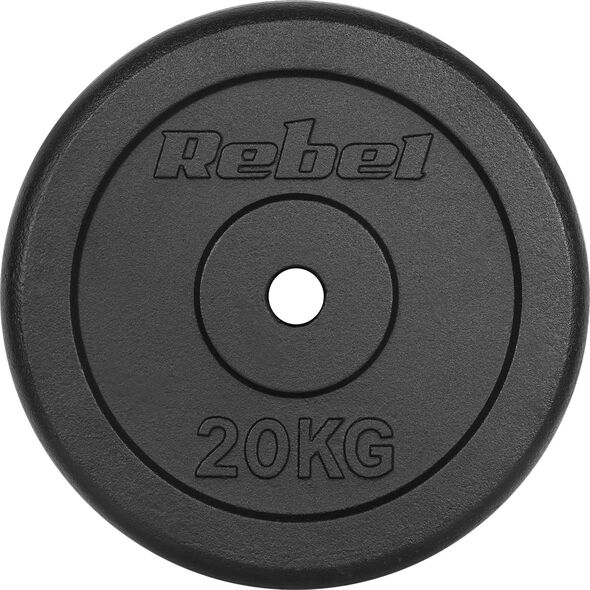 Rebel Obciążenie żeliwne 20kg, otwór 31mm, talerz klasyczny, REBEL ACTIVE