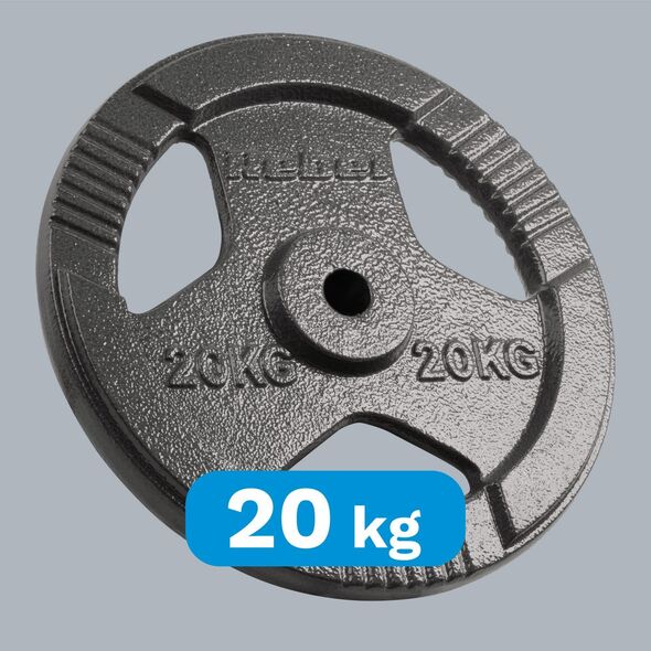 Rebel Obciążenie żeliwne 20kg, otwór 31mm, talerz z uchwytami, REBEL ACTIVE