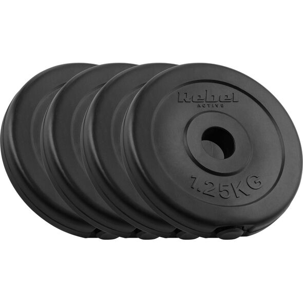 Rebel Zestaw obciążeń bitumicznych 4x1.25kg, otwór 31mm, talerz klasyczny, REBEL ACTIVE