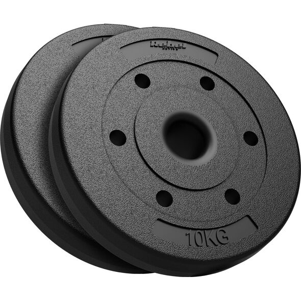 Rebel Zestaw obciążeń bitumicznych 2x10kg, otwór 51mm - do sztang olimpijskich, REBEL ACTIVE