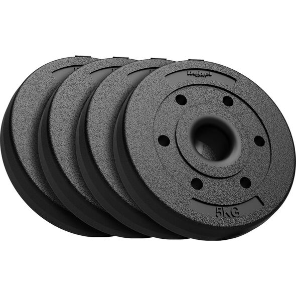 Rebel Zestaw obciążeń bitumicznych 4x5kg, otwór 51mm - do sztang olimpijskich, REBEL ACTIVE