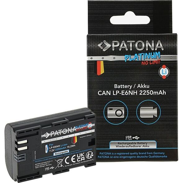 Akumulator Patona Akumulator Patona Platinum LP-E6NH z USB-C do Canona