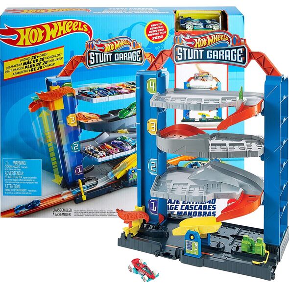 Hot Wheels Zestaw Garaż Parking Z Windą + Autko