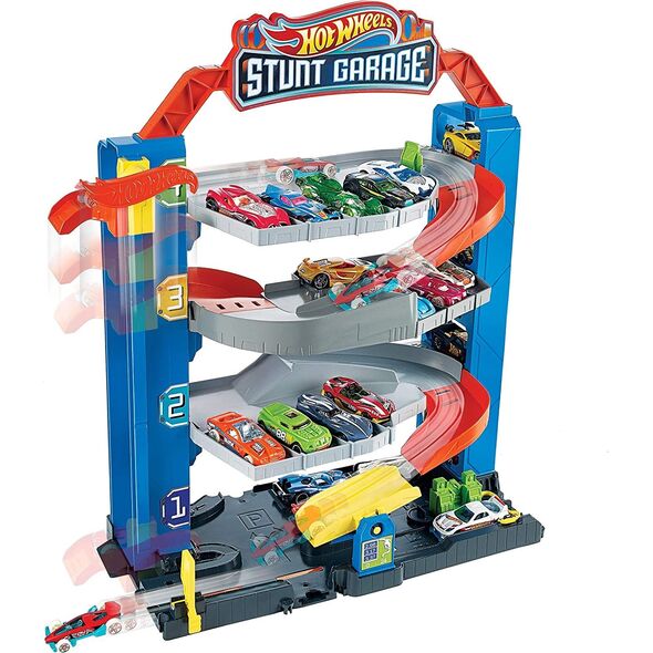 Hot Wheels Zestaw Garaż Parking Z Windą + Autko