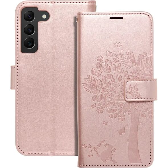 ForCell Kabura Forcell MEZZO Book do SAMSUNG A13 5G drzewo złoty róż