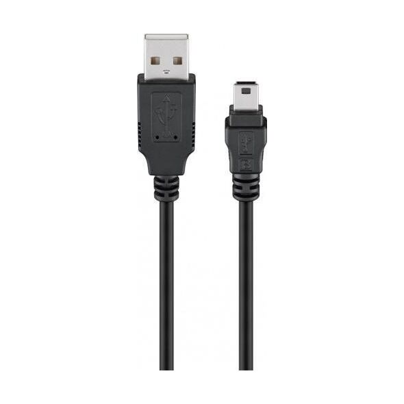 Kabel USB Goobay USB-A - miniUSB 1 m Czarny