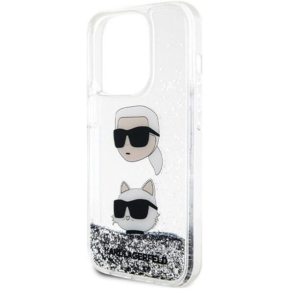 Karl Lagerfeld Etui Karl Lagerfeld KLHCP14LLDHKCNS Apple iPhone 14 Pro hardcase Liquid Glitter srebrny/silver