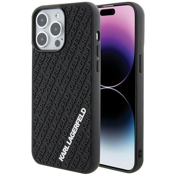 Karl Lagerfeld Karl Lagerfeld KLHCP15X3DMKRLK iPhone 15 Pro Max 6.7" czarny/black hardcase 3D Rubber Multi Logo