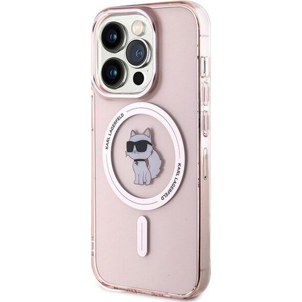 Karl Lagerfeld Karl Lagerfeld KLHMP15LHFCCNOP iPhone 15 Pro 6.1" różowy/pink hardcase IML Choupette MagSafe NoSize