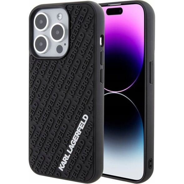 Karl Lagerfeld Karl Lagerfeld KLHCP15L3DMKRLK iPhone 15 Pro 6.1" black/black hardcase 3D Rubber Multi Logo