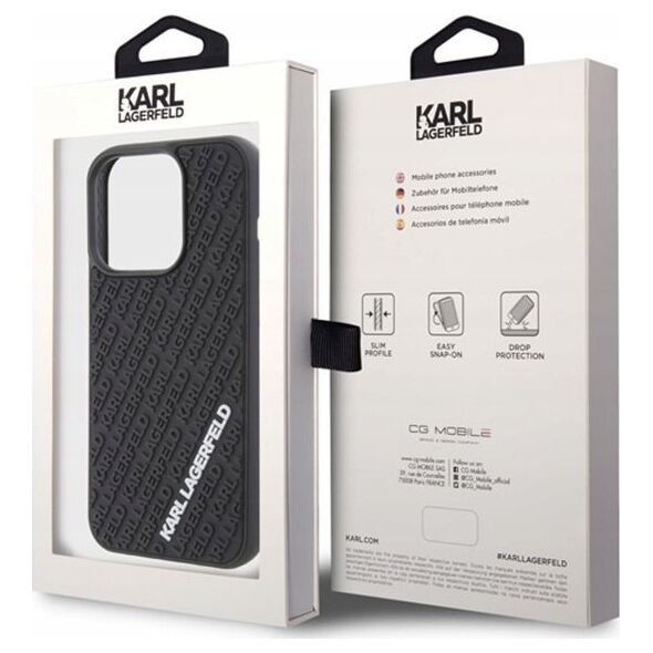 Karl Lagerfeld Karl Lagerfeld KLHCP15L3DMKRLK iPhone 15 Pro 6.1" black/black hardcase 3D Rubber Multi Logo