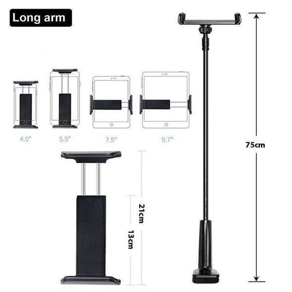 AWEI 4" - 10.5" Long Arm Desk Holder (X3) black 6954284088916