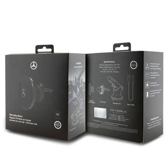 Mercedes MEMWCCK magnetic holder for grille/window black/black Silver Stars MagSafe 3666339146016