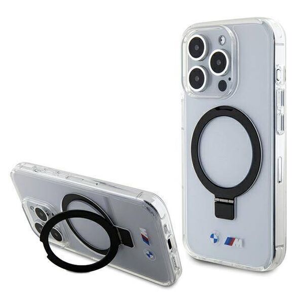 Original Case APPLE IPHONE 15 PRO BMW Hardcase Ring Stand M Collection MagSafe (BMHMP15LURST) transparent 3666339199630