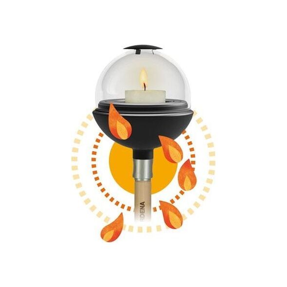 Gardena GARDENA ClickUp! Lantern, lamp (black/transparent, for ClickUp! handle)