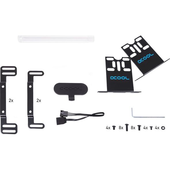 Alphacool Alphacool Core 200 Aurora ARGB Ausgleichbehlter mit VPP Pumpe, Acryl - schwarz
