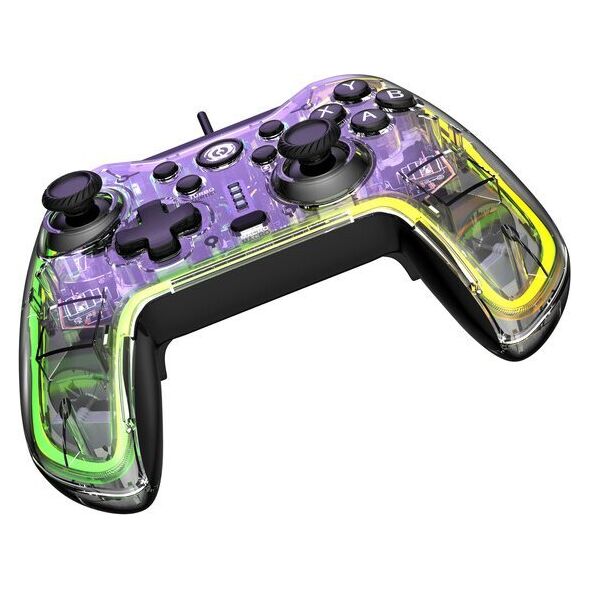 Pad Canyon CANYON GPW-02, Bluetooth Controller with built-in 800mah battery, BT 5.0, 2M Type-C charging cable , Bluetooth Gamepad for Nintendo Switch / Android / Windows ( RGB Lighting ),152*110*55mm, 232g, black
