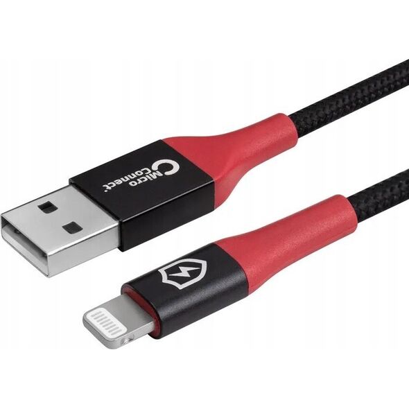 Kabel USB MicroConnect Lightning - USB-A 1.5 m Czarny (Safe Charge USB-A to)