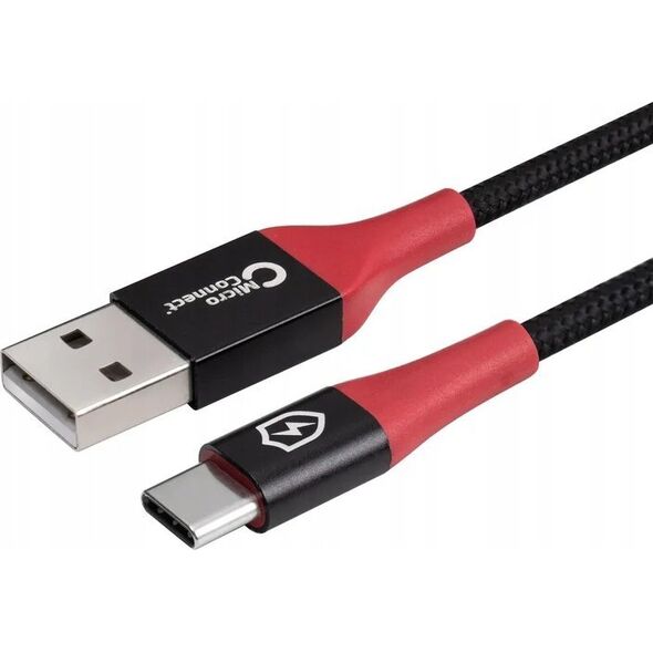 Kabel USB MicroConnect USB-A - USB-C 1.5 m Czarny (Safe Charge USB-A to C Data)