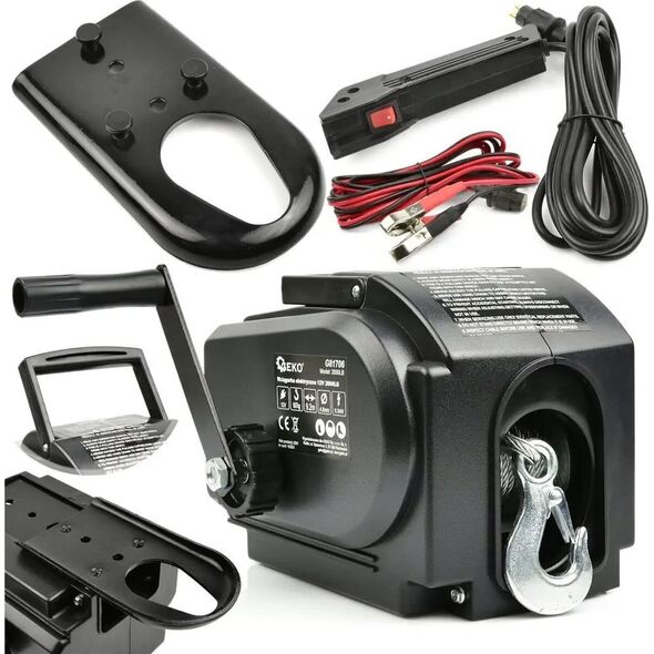 Geko Wyciągarka elektryczna przenośna 12V 2000LB (1)