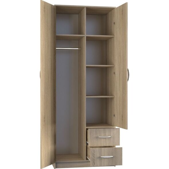 Topeshop SZAFA ROMANA LUSTRO 80cm SONOMA
