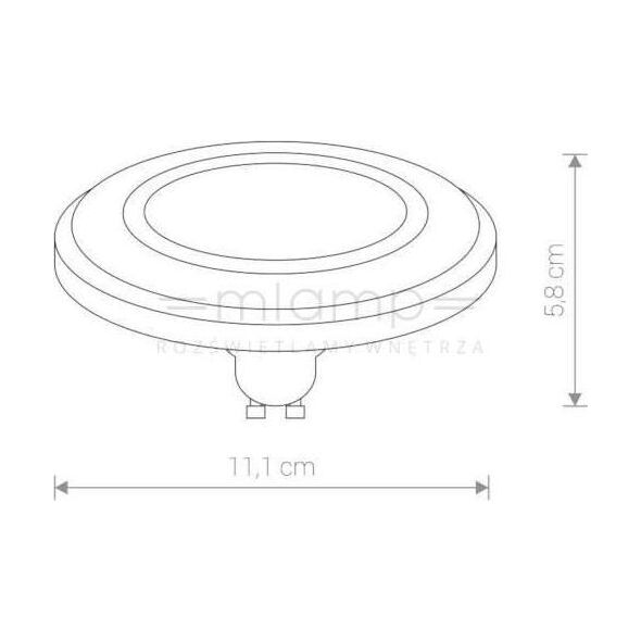 Nowodvorski Żarówka Nowodvorski Diffuser LED 9211 czarna 9W GU10 4000K ES111