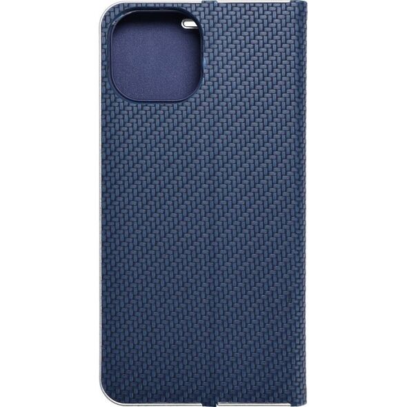 OEM Kabura LUNA Book Carbon do IPHONE 15 niebieski