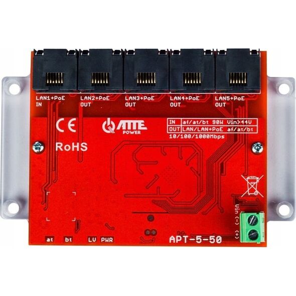 Switch Atte SWITCH POE / EXTENDER APT-5-50 5-PORTOWY ATTE