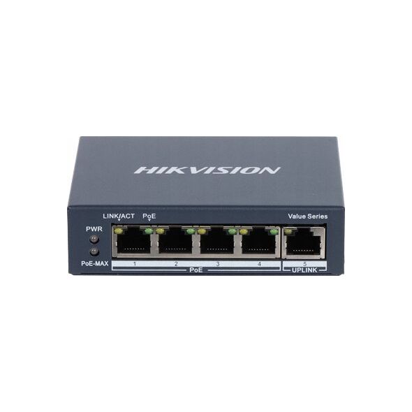 Switch Dahua Technology SWITCH POE DS-3E0505P-E/M 4-PORTOWY Hikvision