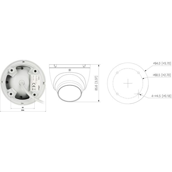 Kamera IP Dahua Technology KAMERA IP IPC-HDW1839T-A-IL-0360B-S6 Smart Dual Light 8.3Mpx 4K UHD 3.6mm DAHUA