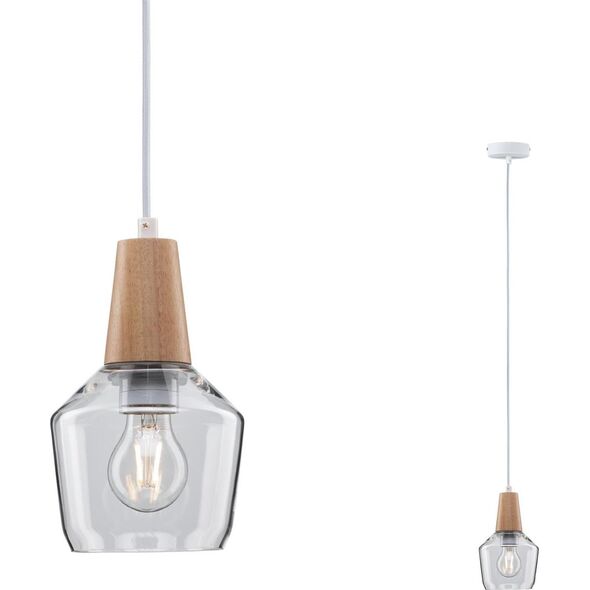 Lampa wisząca Paulmann Neordic Ylvie Lampa wisząca max. 1x20W E27 230V Szkło/Drewno