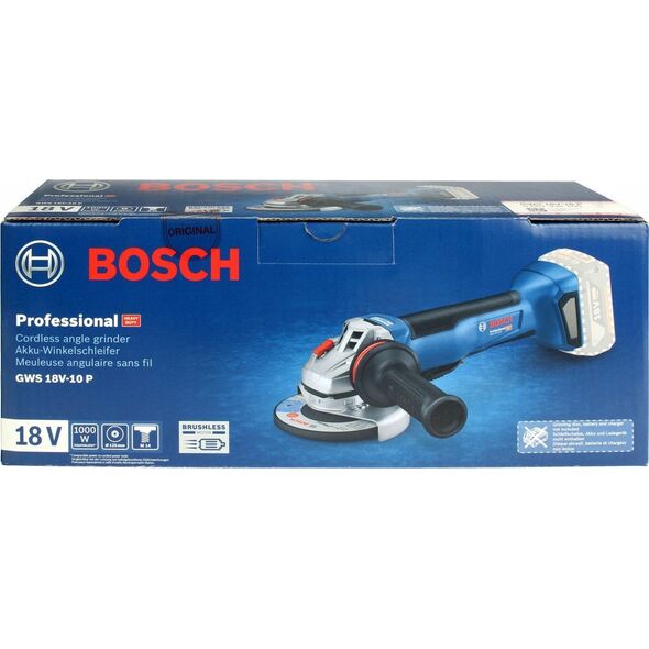 Szlifierka Bosch Bosch cordless angle grinder GWS 18V-10 P Professional solo, 125mm (blue/black, without battery and charger)