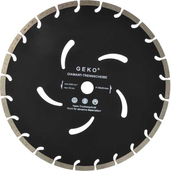 Geko tarcza diamentowa czarna 350x10x25,4mm (G00297)