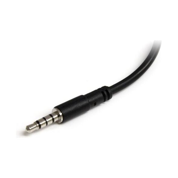 Kabel StarTech Jack 3.5mm - Jack 3.5mm x2 0.2m czarny (MUYHSMFF)
