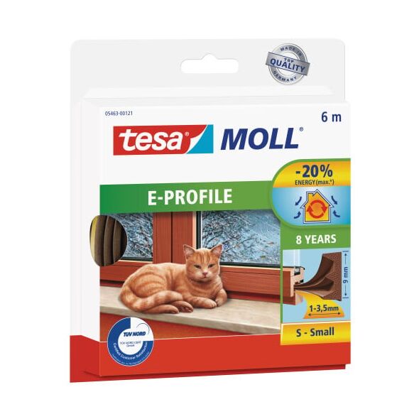 Tesa Uszczelka gumowa 9mm profil E brąz 6m (0546323)