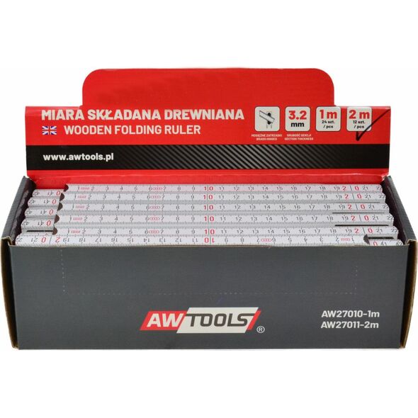 AWTools AWTOOLS MIARA SKŁADANA DREWNIANA 1m AW27010