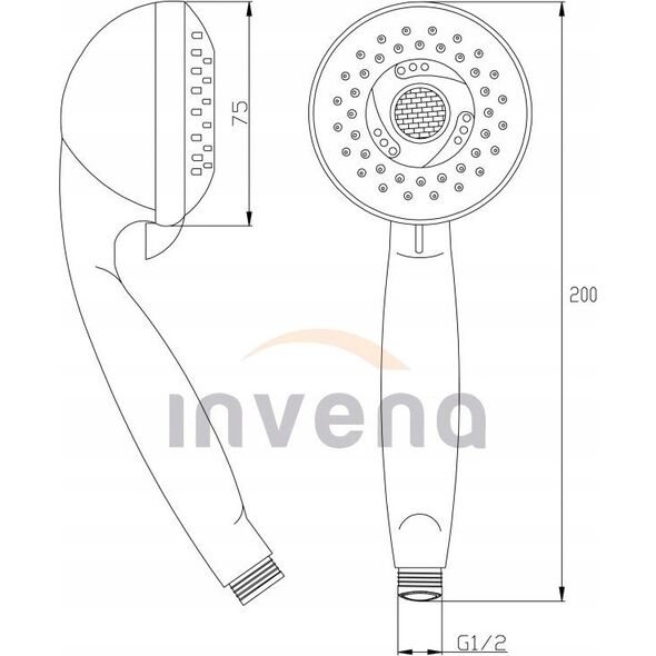 Σετ ντους Invena ISSA 3 SHOWER HANDS FUNKCYNA CHROME IN BLISTER - AS-23-001-N 1779886 5907798754090