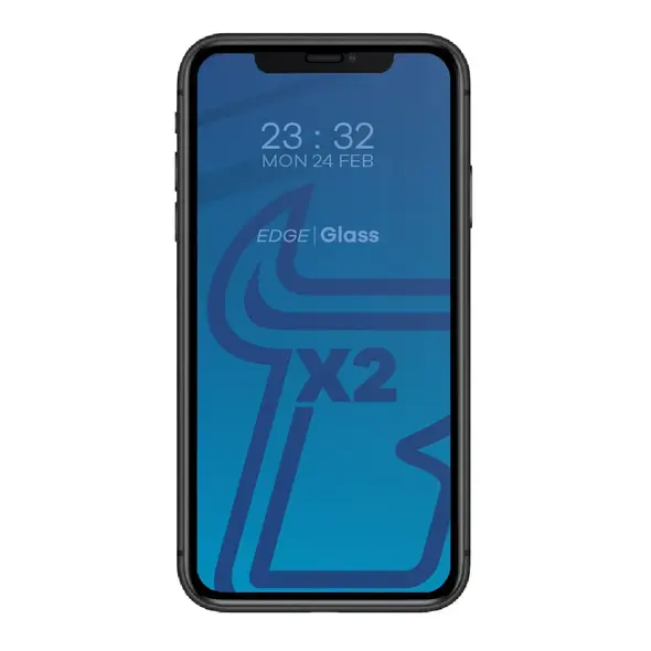 Bizon Glass Edge CF tempered glass - [2 PACK] + lens protection Apple iPhone 11 black