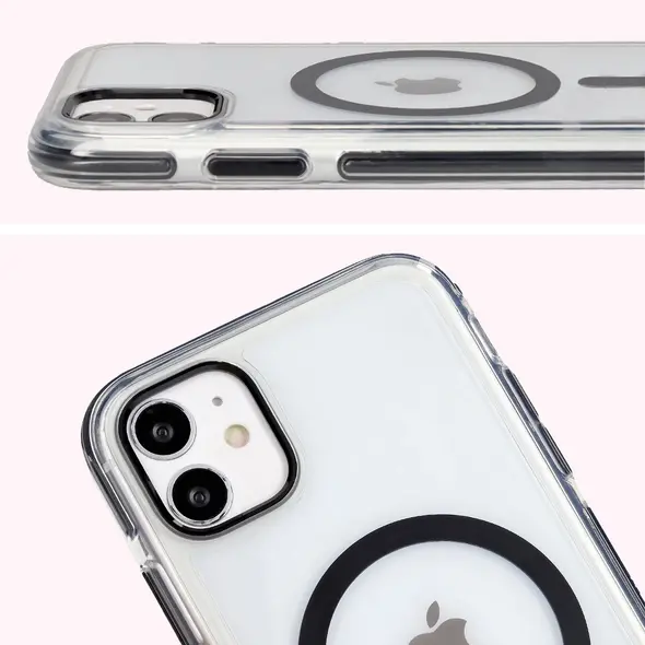 Bizon Case Marco Apple iPhone 11 clear with black frame