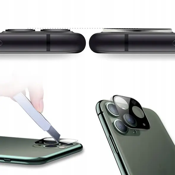 Bizon Glass Edge CF tempered glass - [2 PACK] + lens protection Apple iPhone 11 Pro Max black
