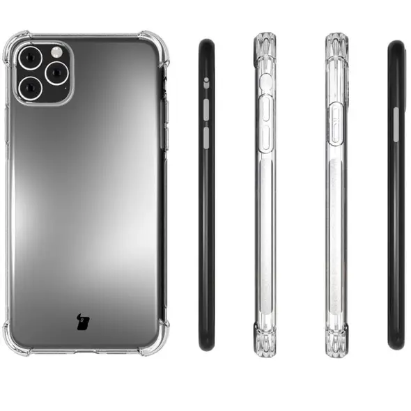 Bizon Case Clear Pack case + 2x screen glass + lens glass Apple iPhone 11 Pro clear