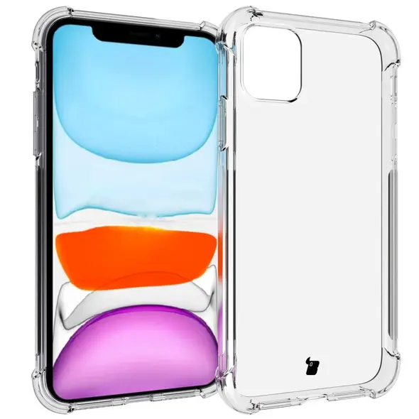 Bizon Case Clear Pack case + 2x screen glass + lens glass Apple iPhone 11 clear