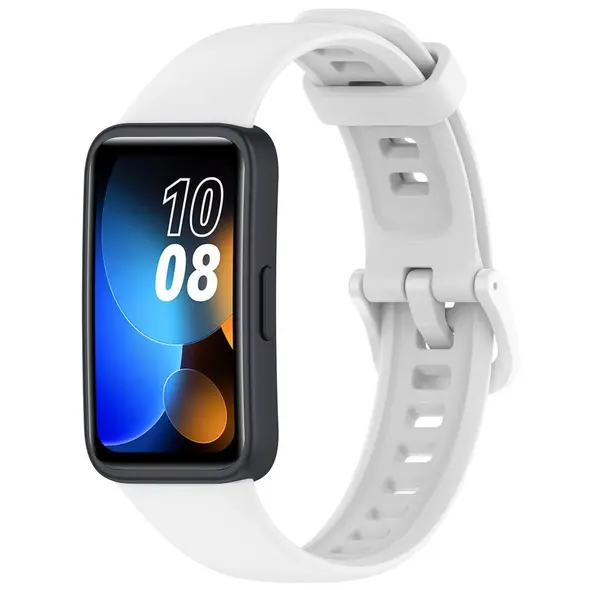 Bizon Strap Watch Silicone Huawei Band 9 / Band 8 white