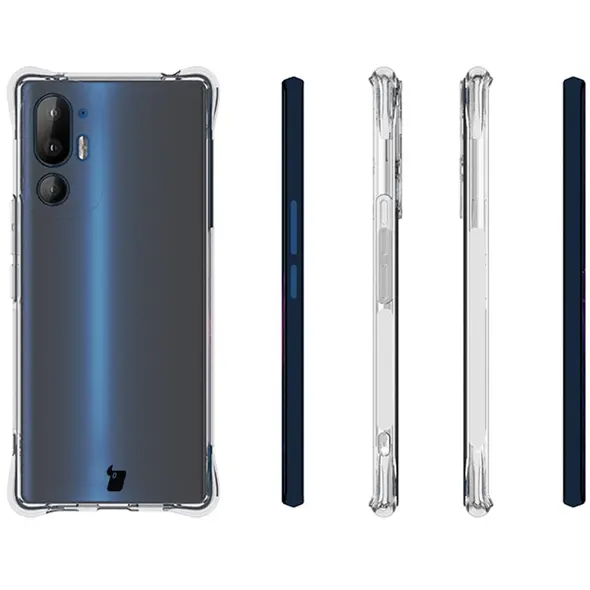 Bizon Case Clear Pack flexible case + 2x screen film HTC U24 Pro clear